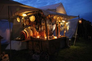 Ton in Ton Stand bei Nacht